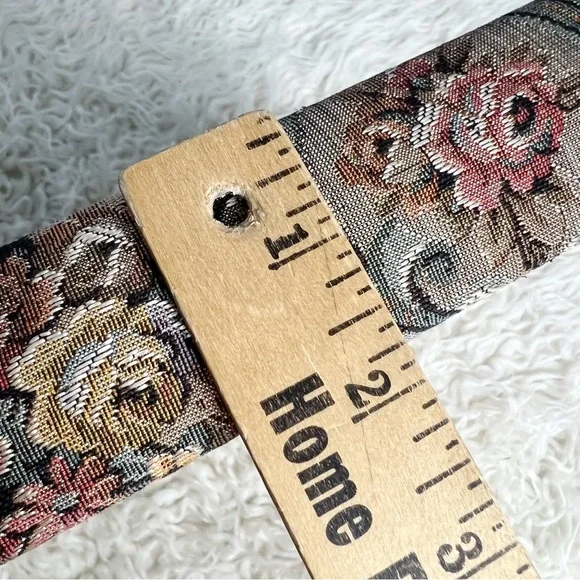 Vintage 50s Floral Tapestry Top Handle Kelly Frame Handbag Victorian Roses - Picture 10 of 11